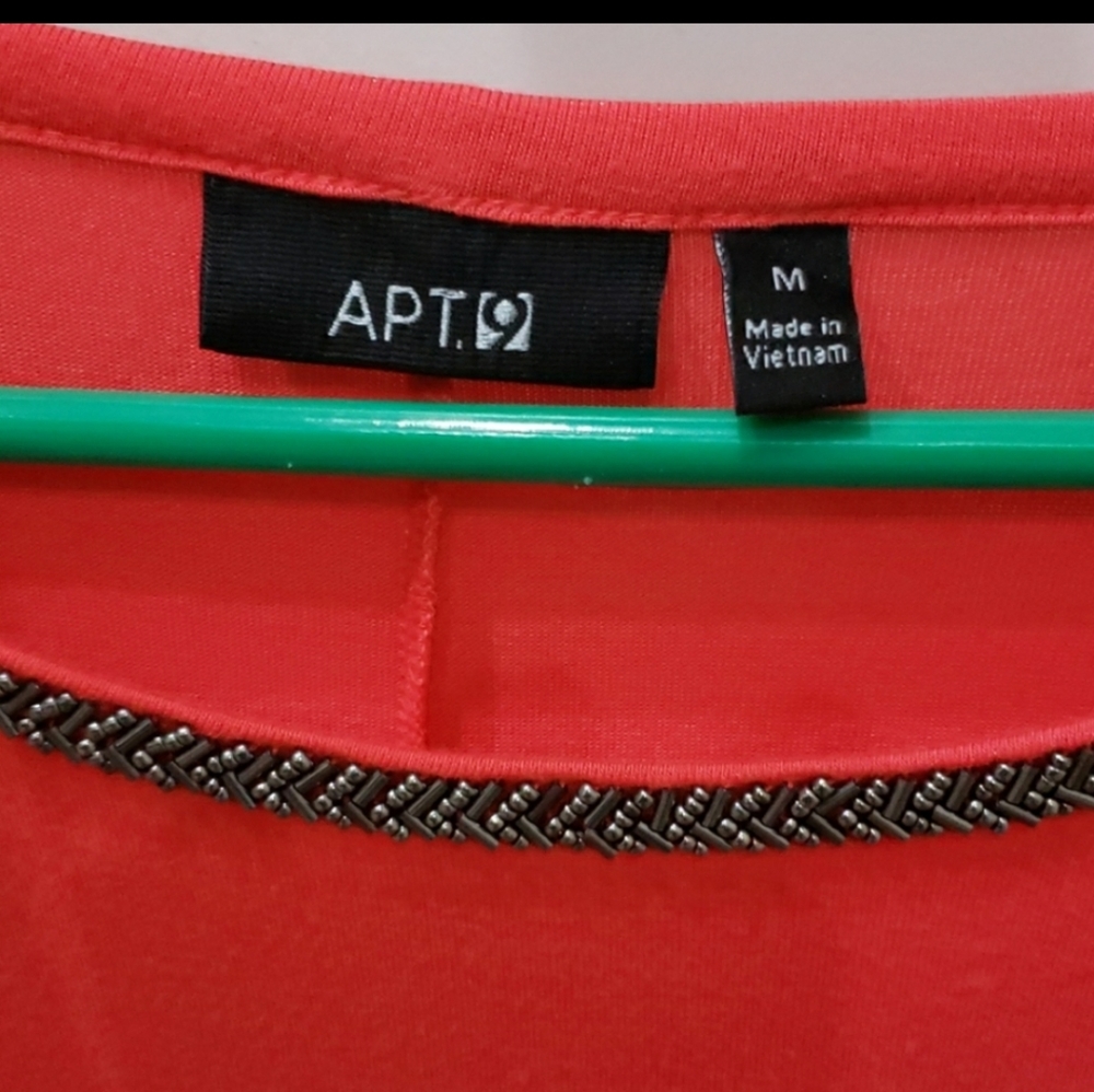 Apt 9 cute full sleeves knit top Medium bright orange - Picture 2 of 3